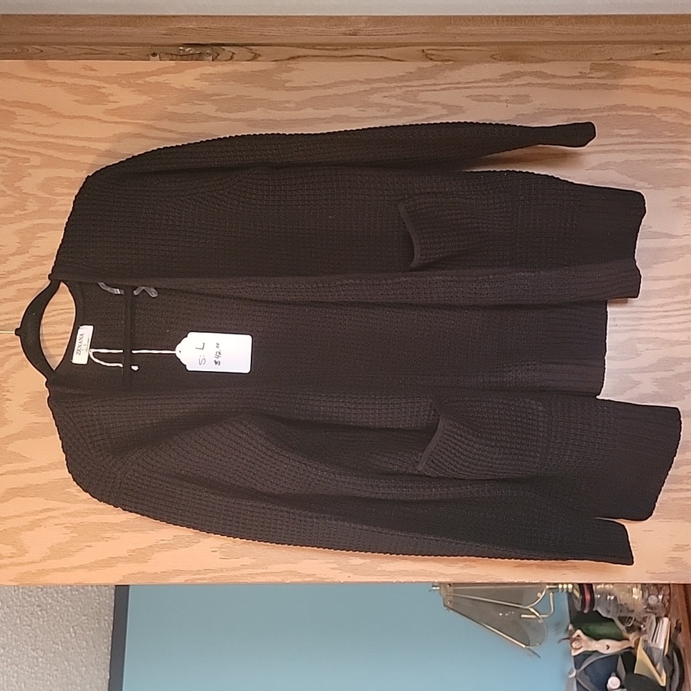 Black cardigan